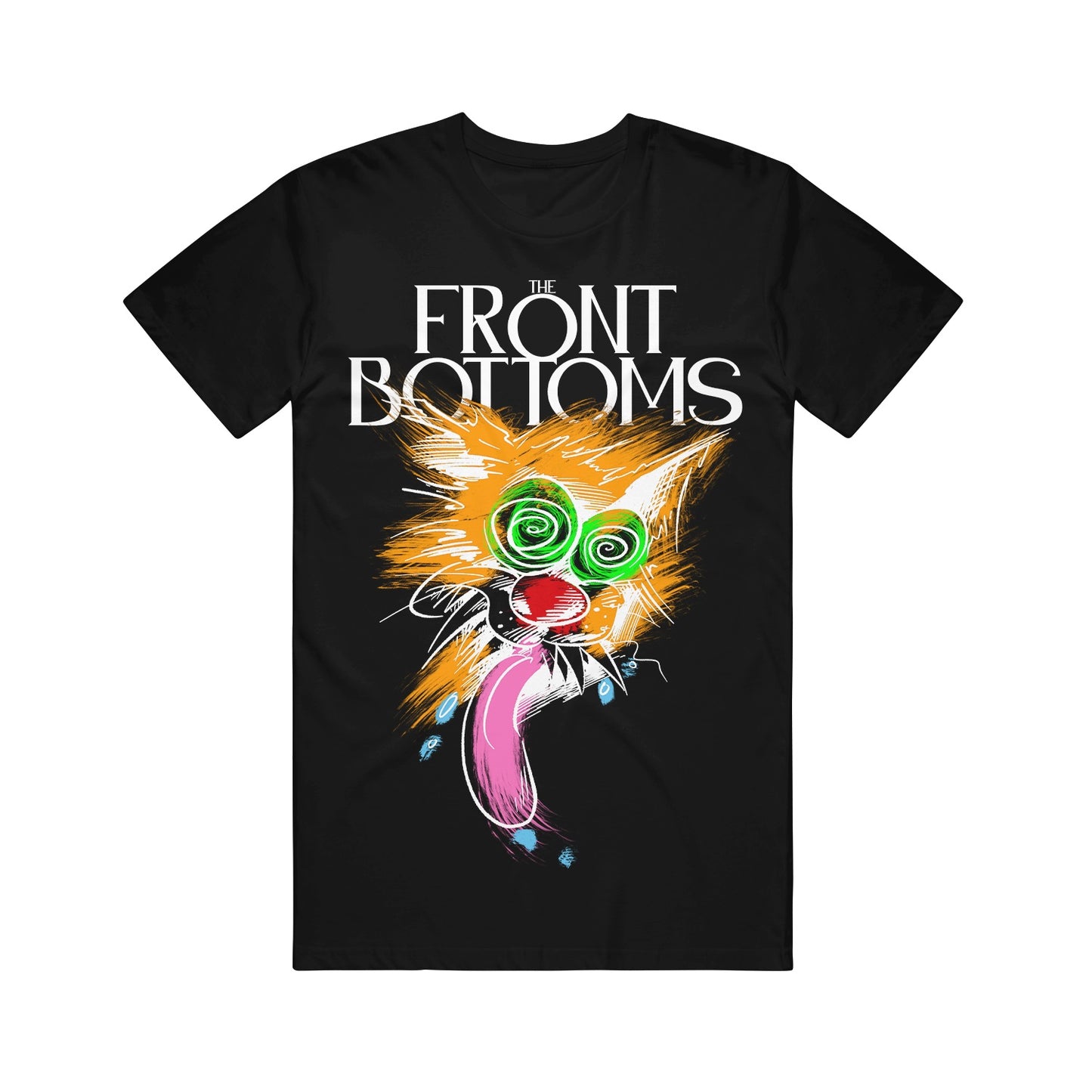 the front bottoms New Yorker Cat - Black T-Shirt